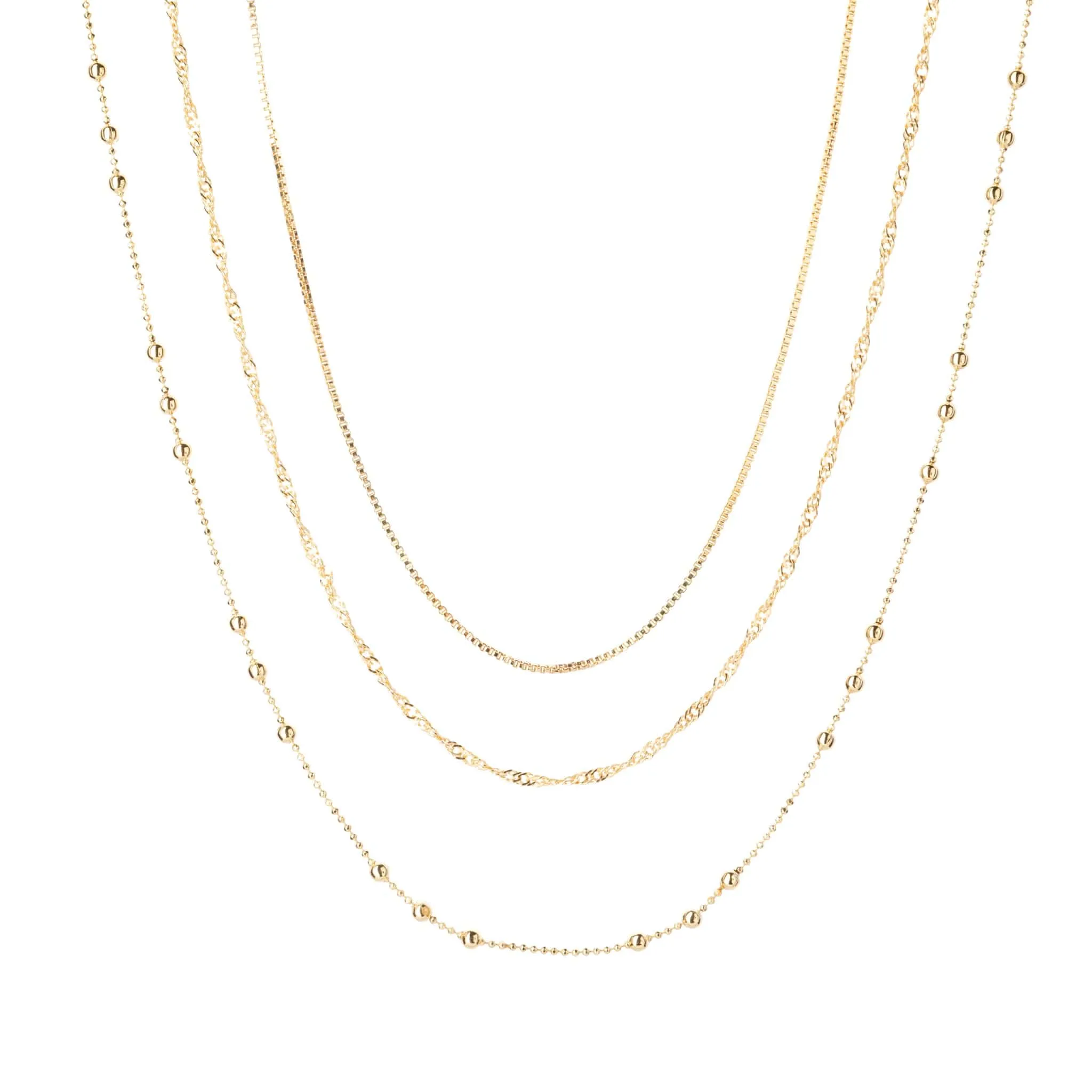 Triple Layer Necklace - Dotted