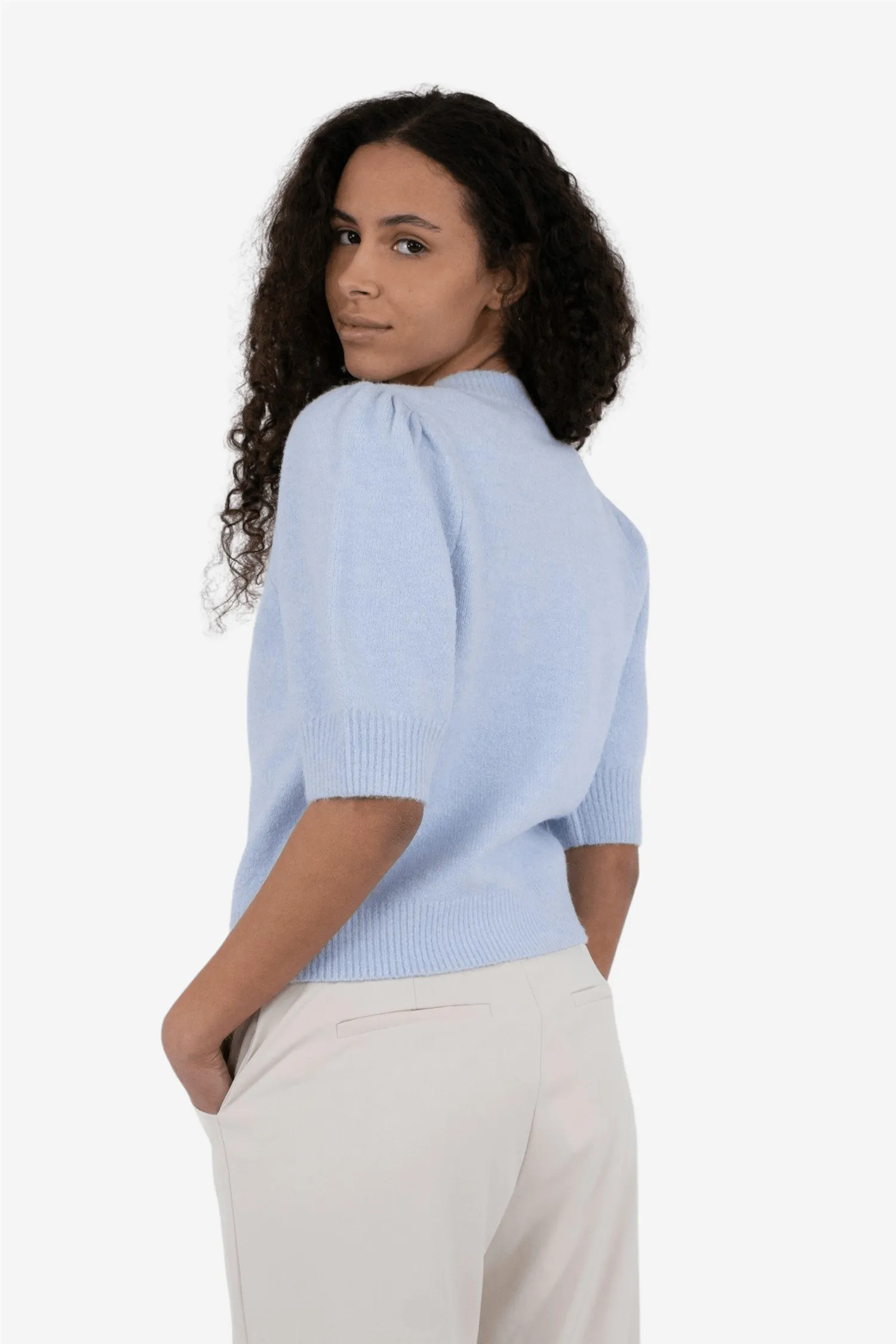 Trudy Knit Cardigan Light Blue