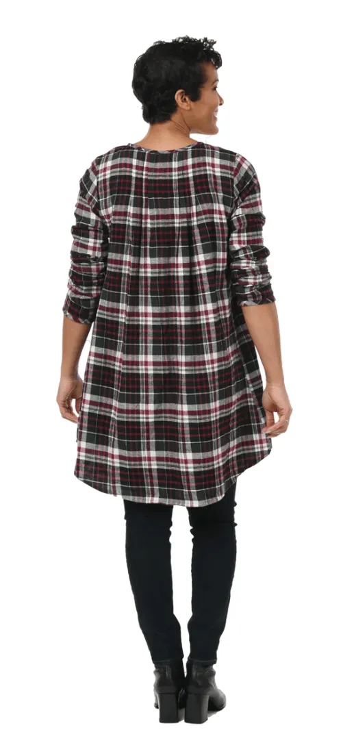 Tulip Lainey Tunic Top in soft Flannel