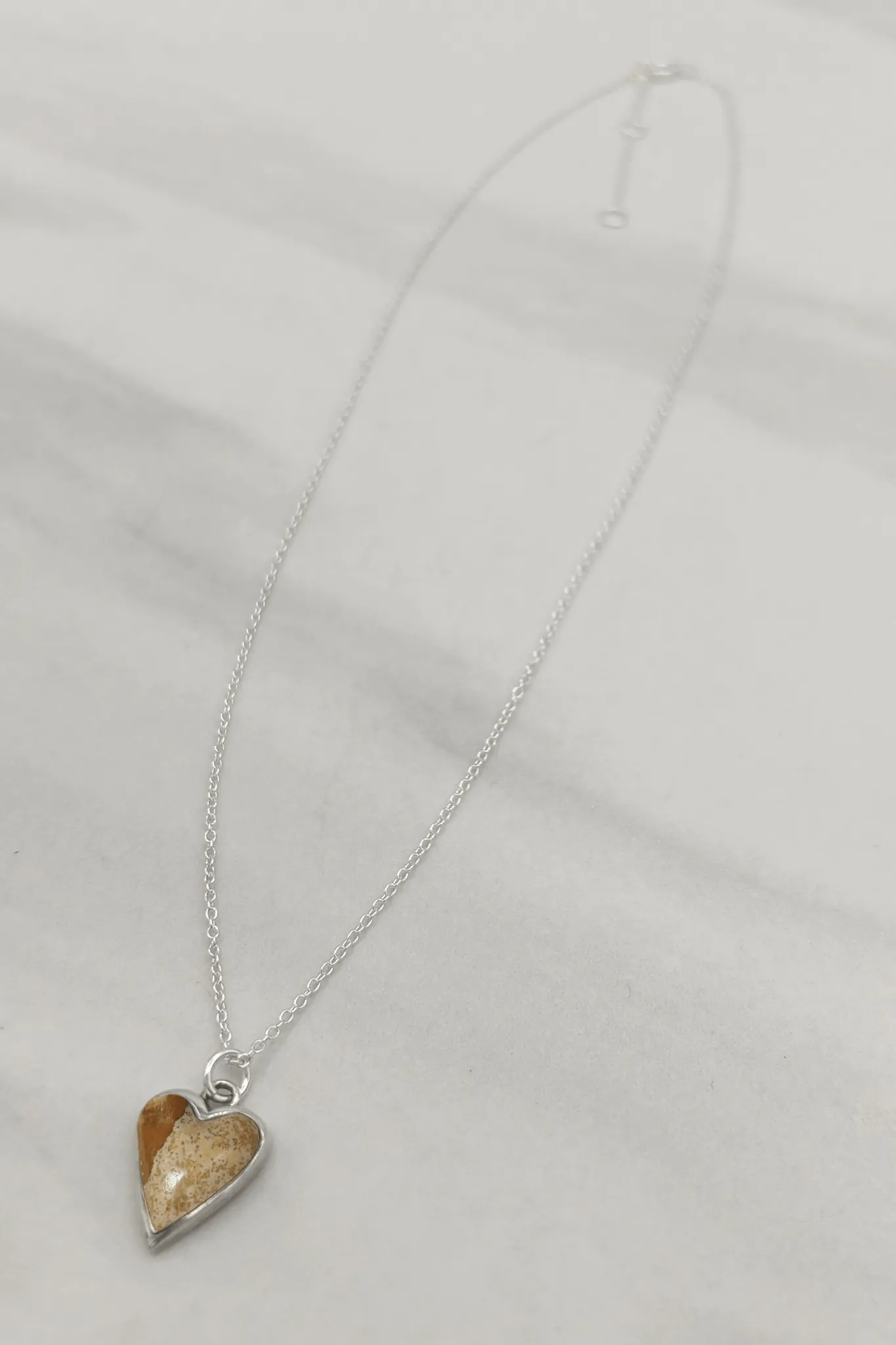 Turquoise and Sterling Silver Heart Necklace