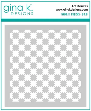 Twirl-it Checks Stencil
