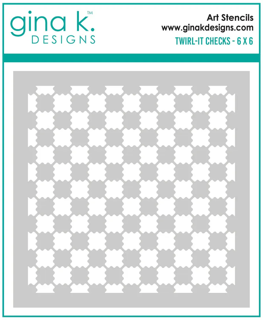 Twirl-it Checks Stencil