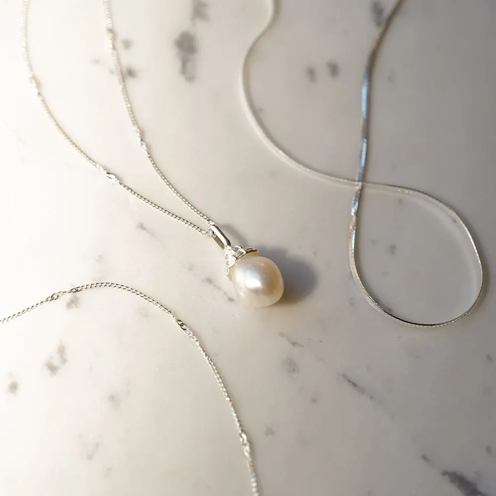 Ultimate Pearl Necklace Layering Set Sterling Silver