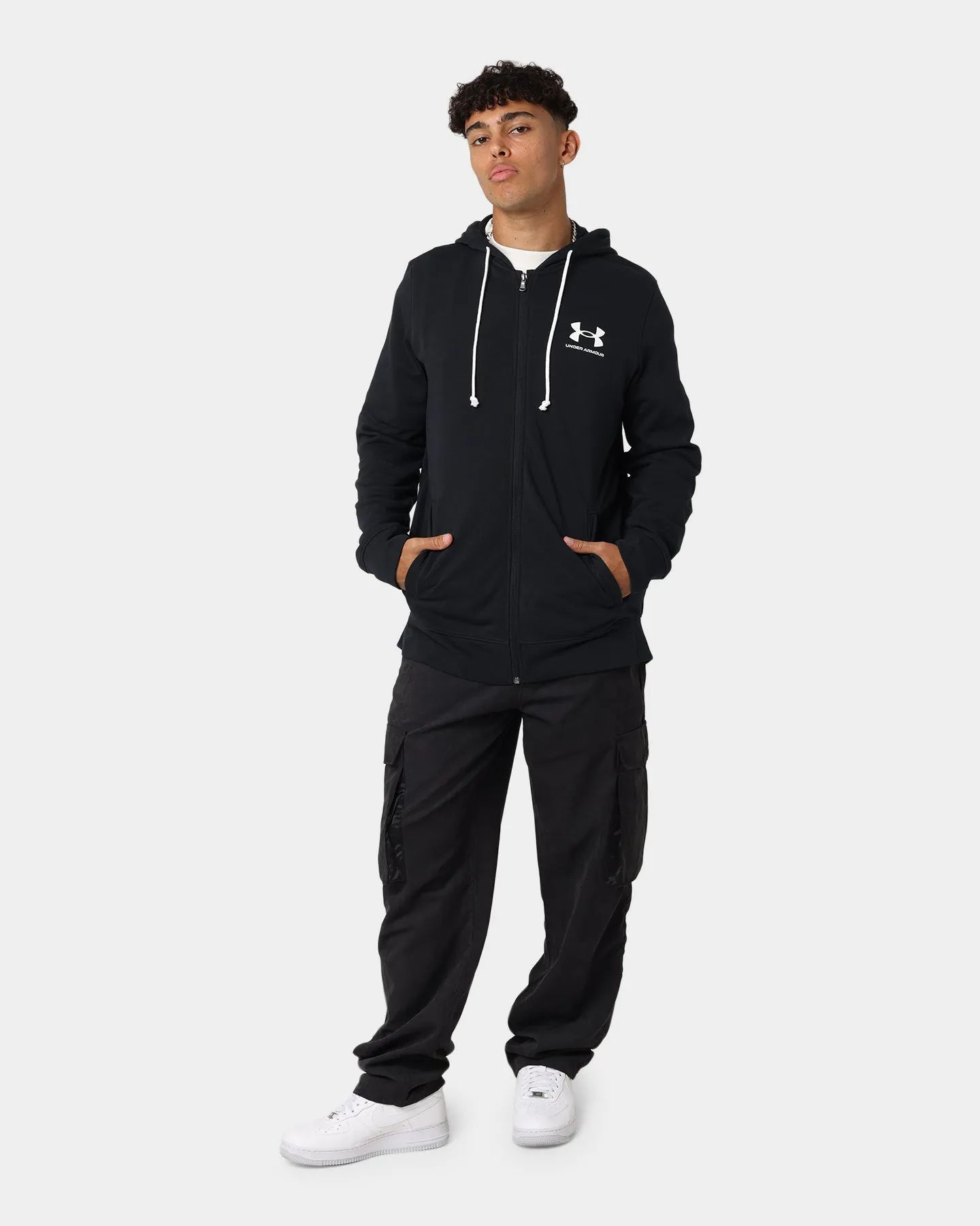 Under Armour Rival Terry Full-Zip Hoodie Black/Onyx White