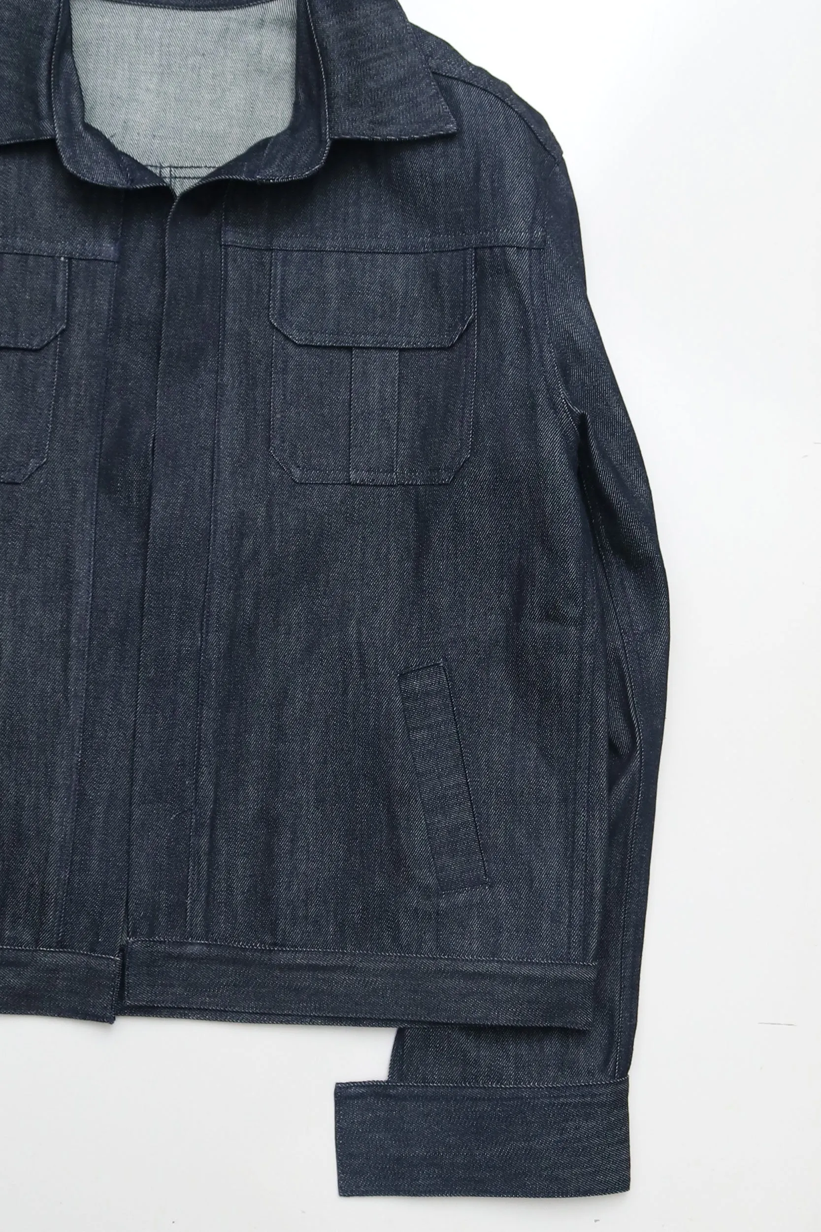 Unisex Designer Sample Oversized Raw Denim Jacket