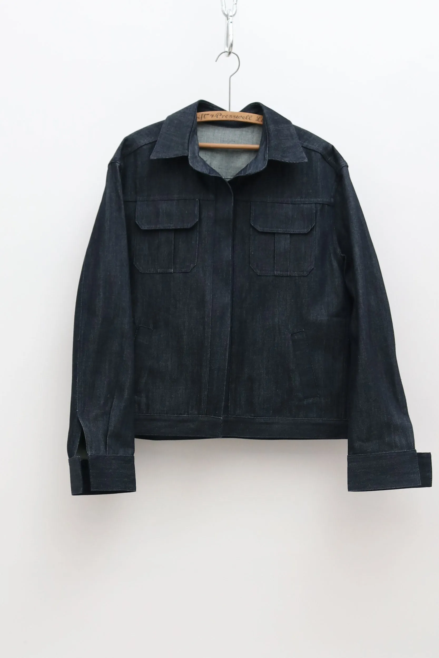 Unisex Designer Sample Oversized Raw Denim Jacket