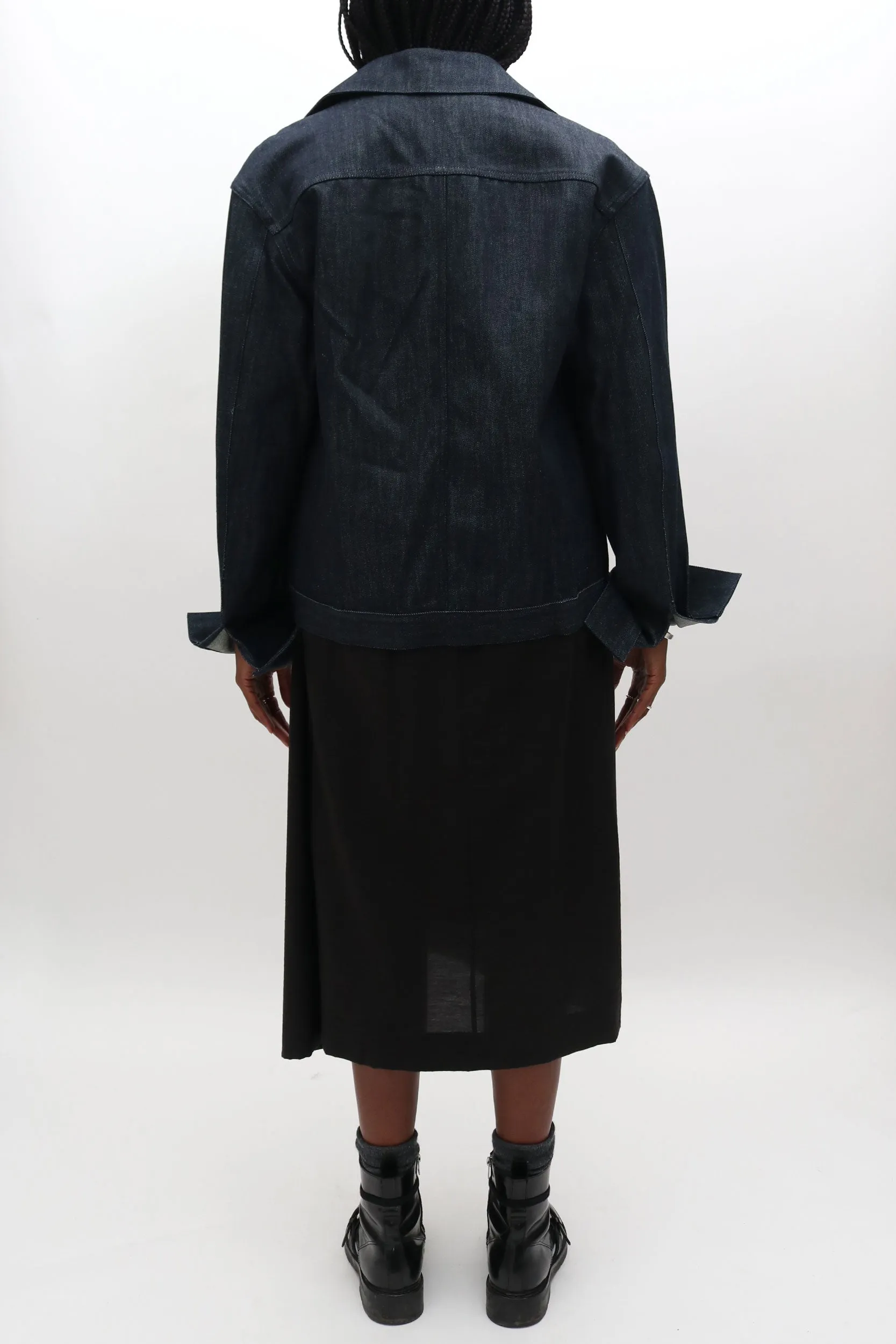 Unisex Designer Sample Oversized Raw Denim Jacket
