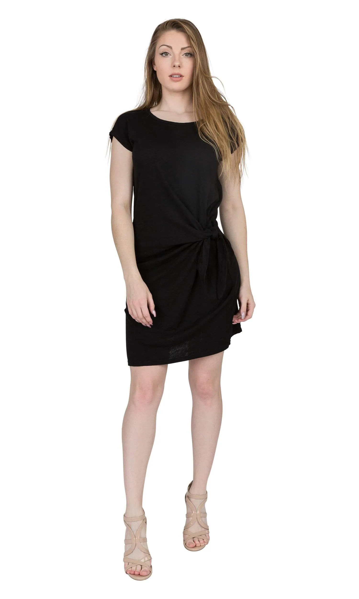 Velvet by Graham & Spencer Gussie Cotton Slub Tie Dress