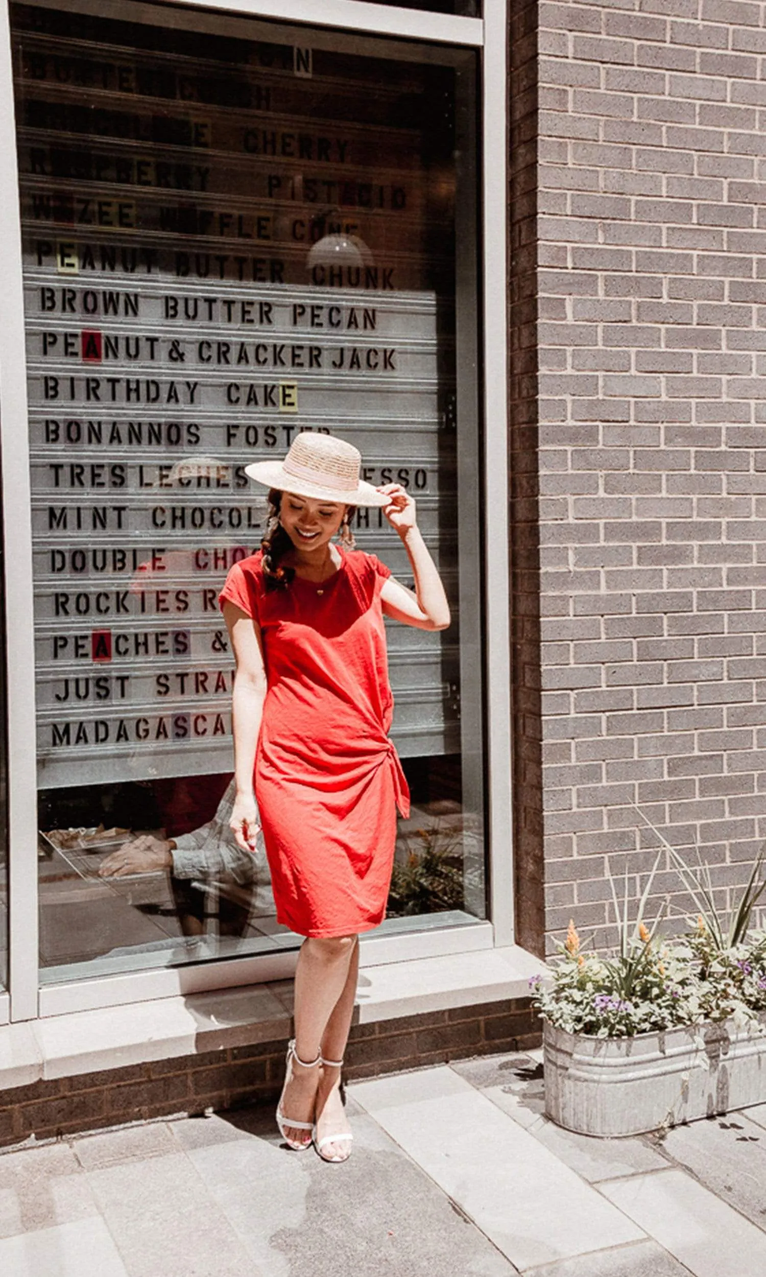 Velvet by Graham & Spencer Gussie Cotton Slub Tie Dress