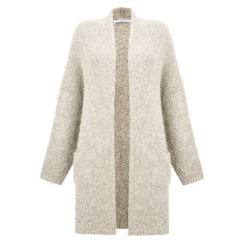 Veritie Boucle Cardigan in Ivory