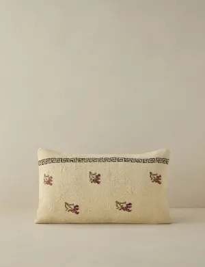 Vintage Lumbar Pillow No. 27, 12" x 20"