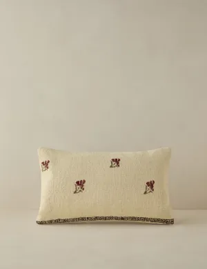 Vintage Lumbar Pillow No. 28, 12" x 20"