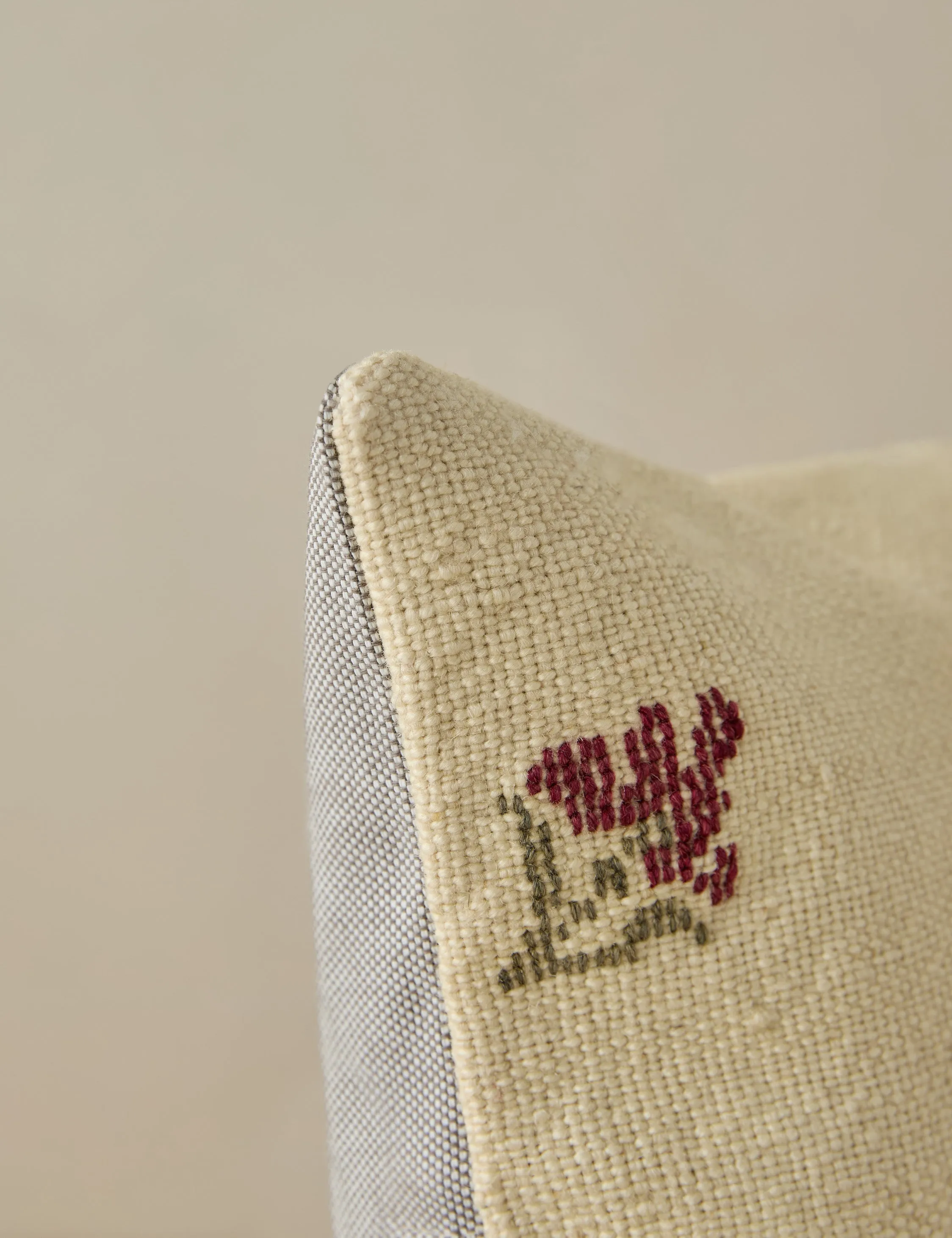 Vintage Lumbar Pillow No. 28, 12" x 20"