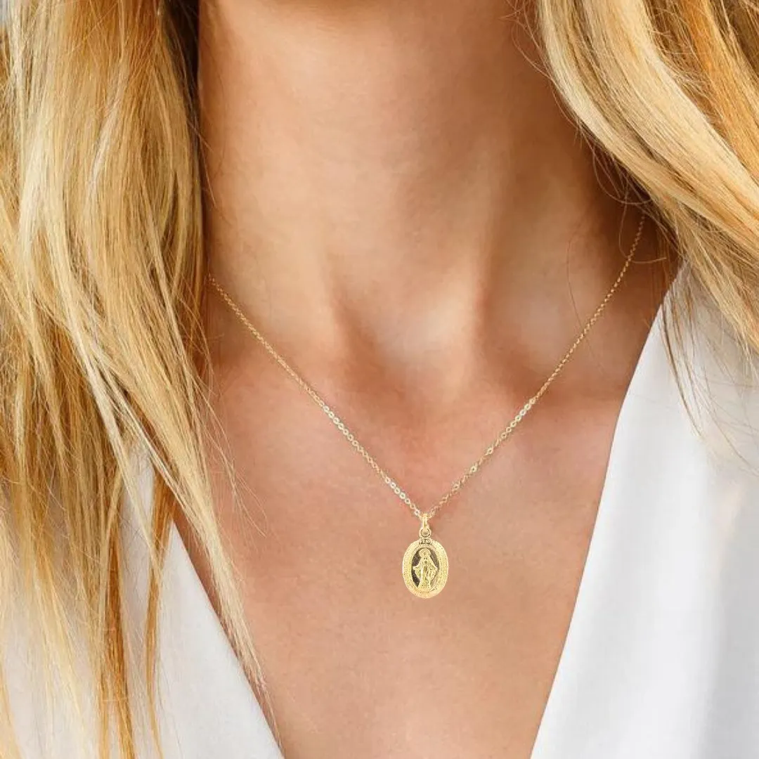 Virgin Mary Pendant Necklace