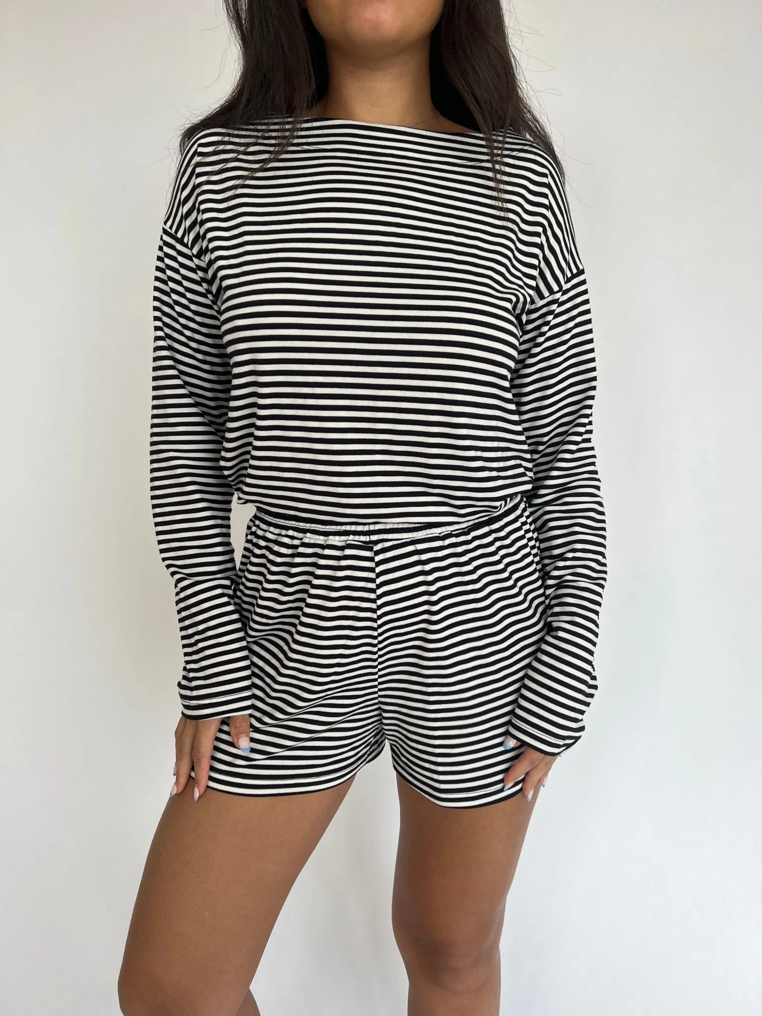 Wally Striped Long Sleeve Top