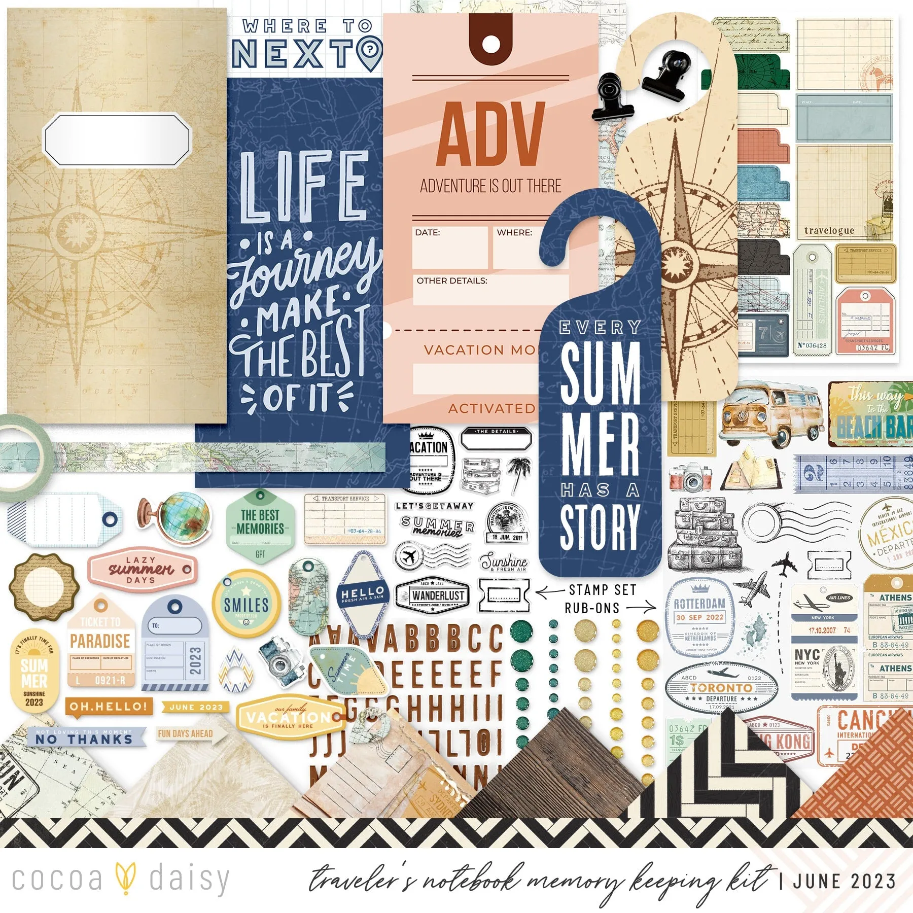 Wander Traveler's Notebook Memory Keeping Kit June 2023