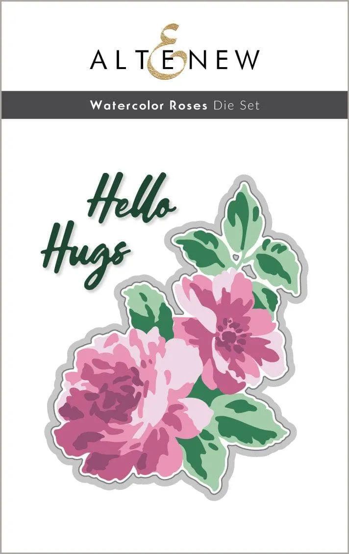 Watercolor Roses (Stencil & Die)