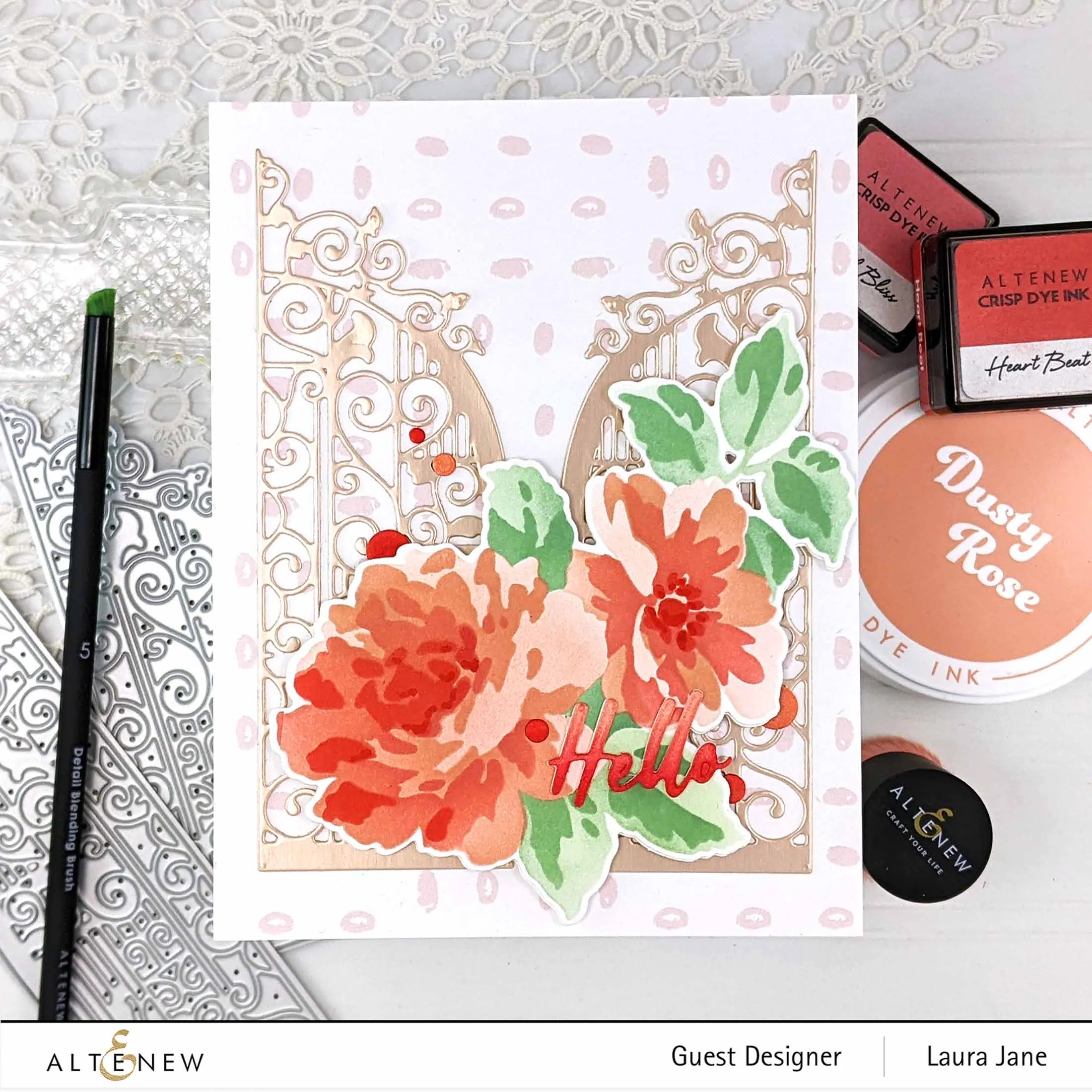 Watercolor Roses (Stencil & Die)