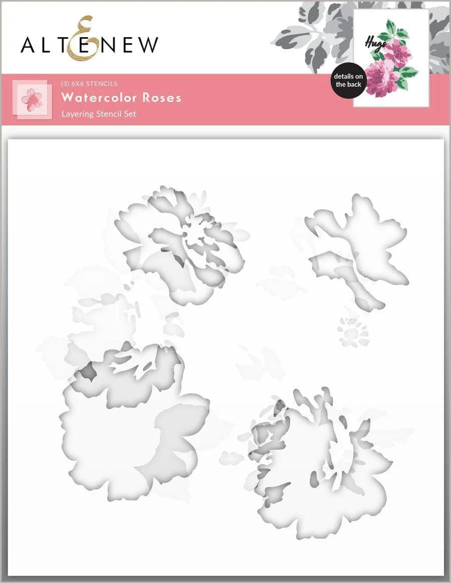 Watercolor Roses (Stencil & Die)