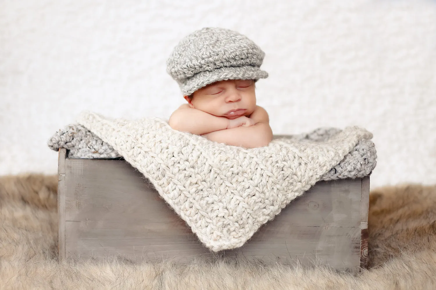 Wheat newborn baby layering bump blanket