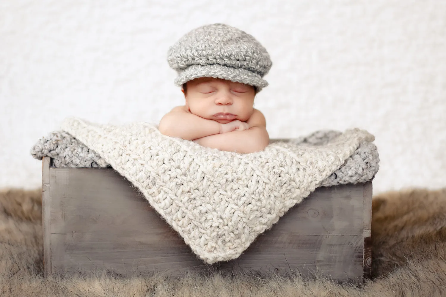 Wheat newborn baby layering bump blanket