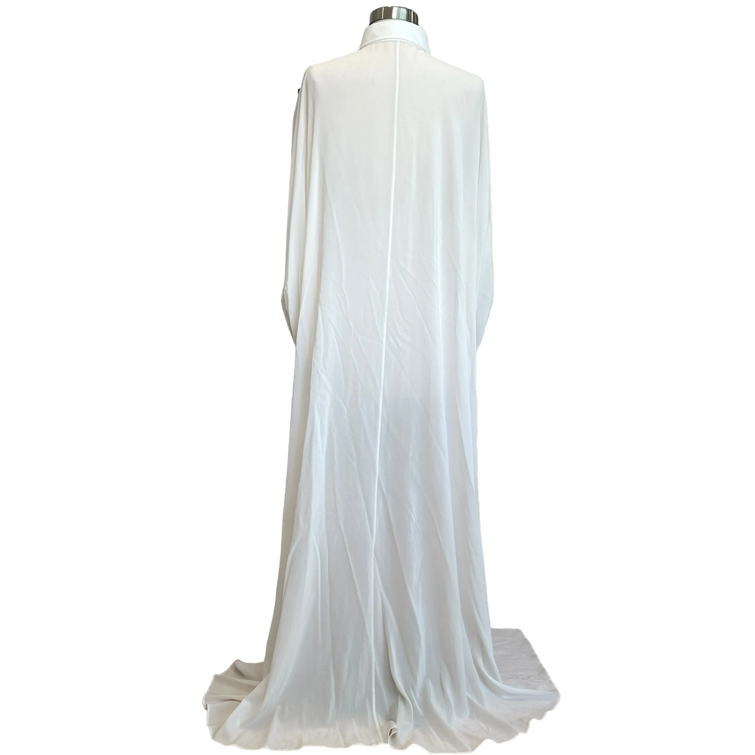 White Silk Cover-Up Duster - M