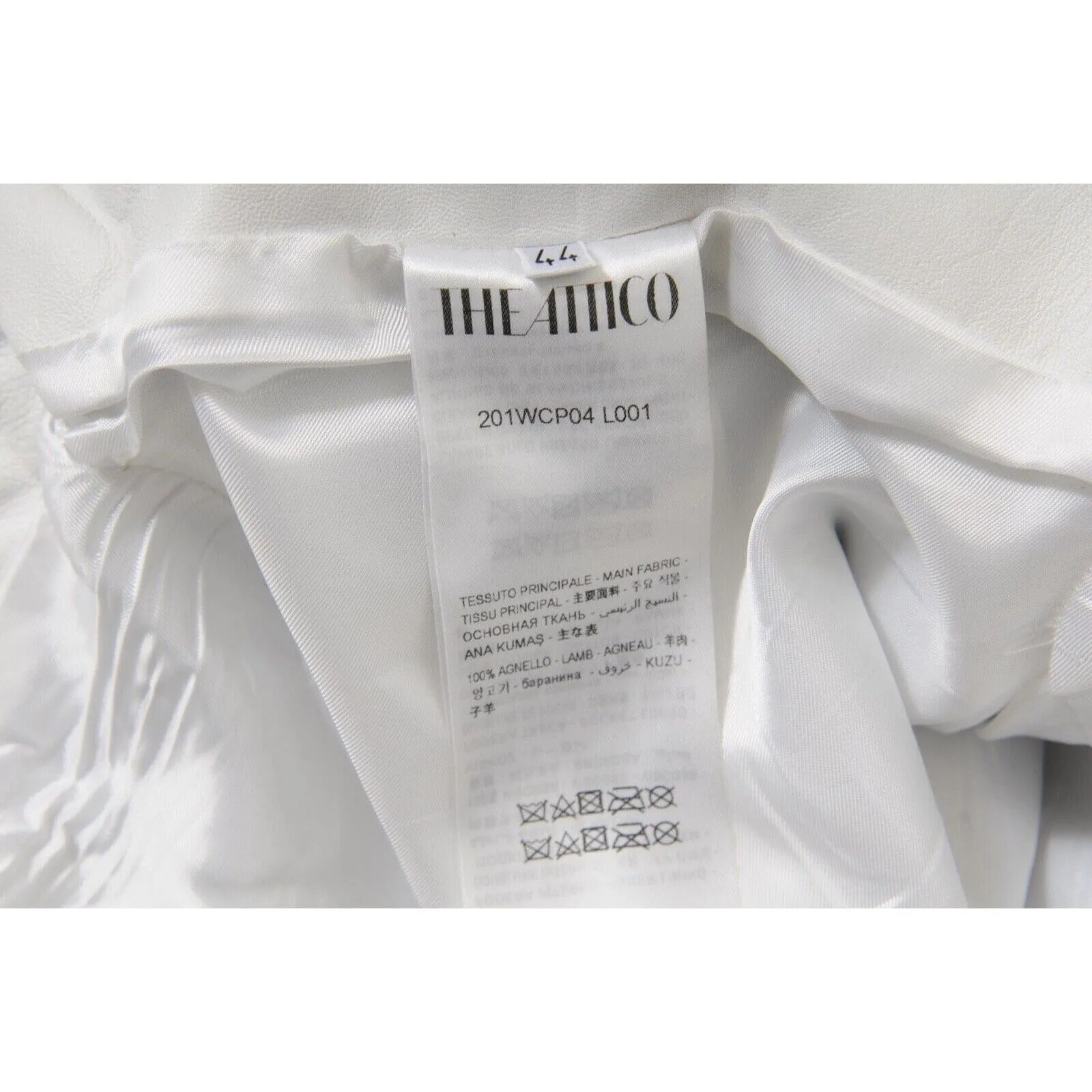 White Slit Leather Belted Trousers High Waist Pants