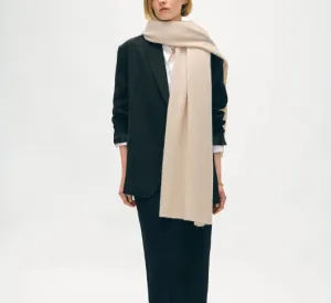 White   Warren - Cashmere Travel Wrap in Neutral Heather