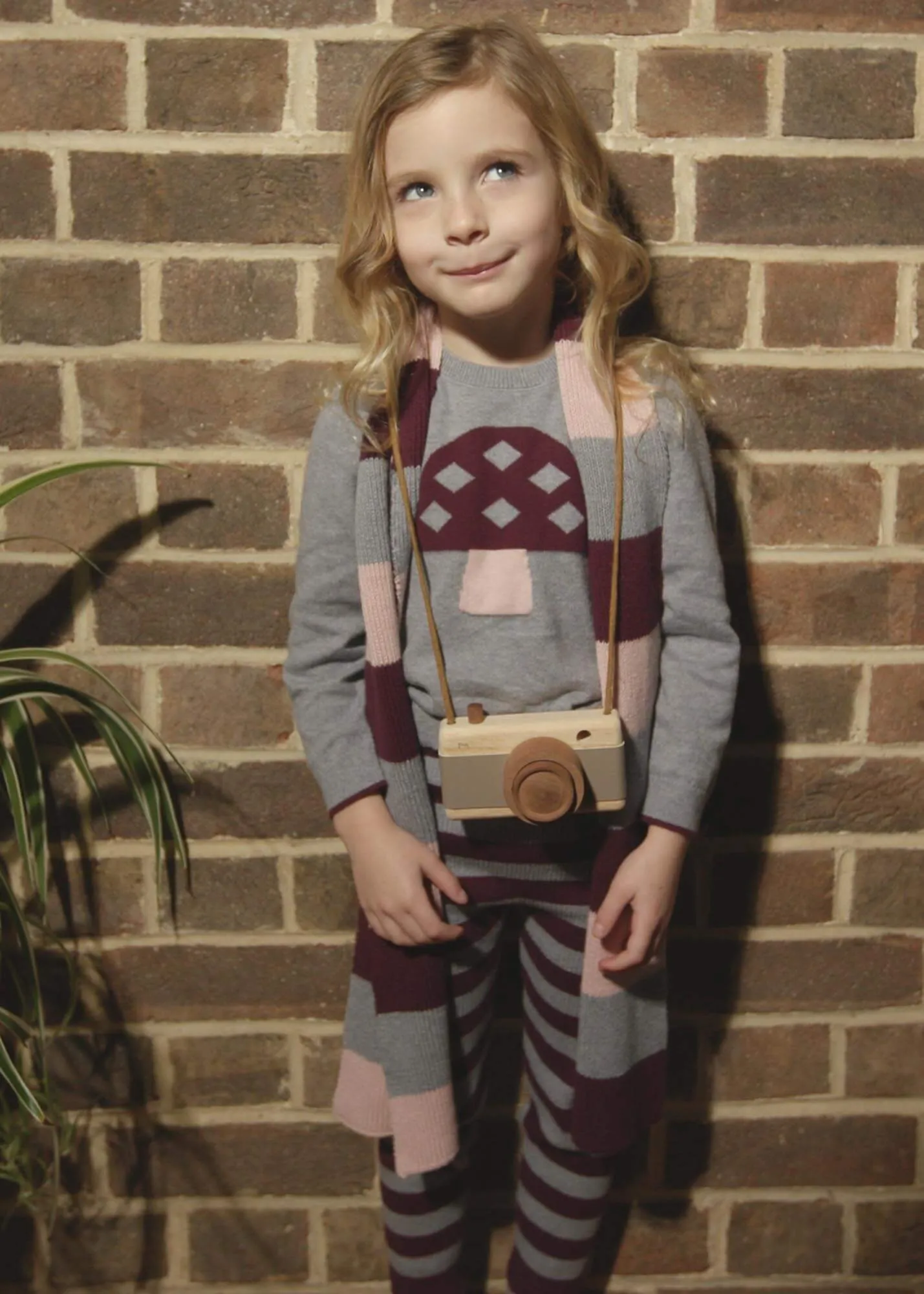 Willow - Dusty Pink Striped Knit Scarf