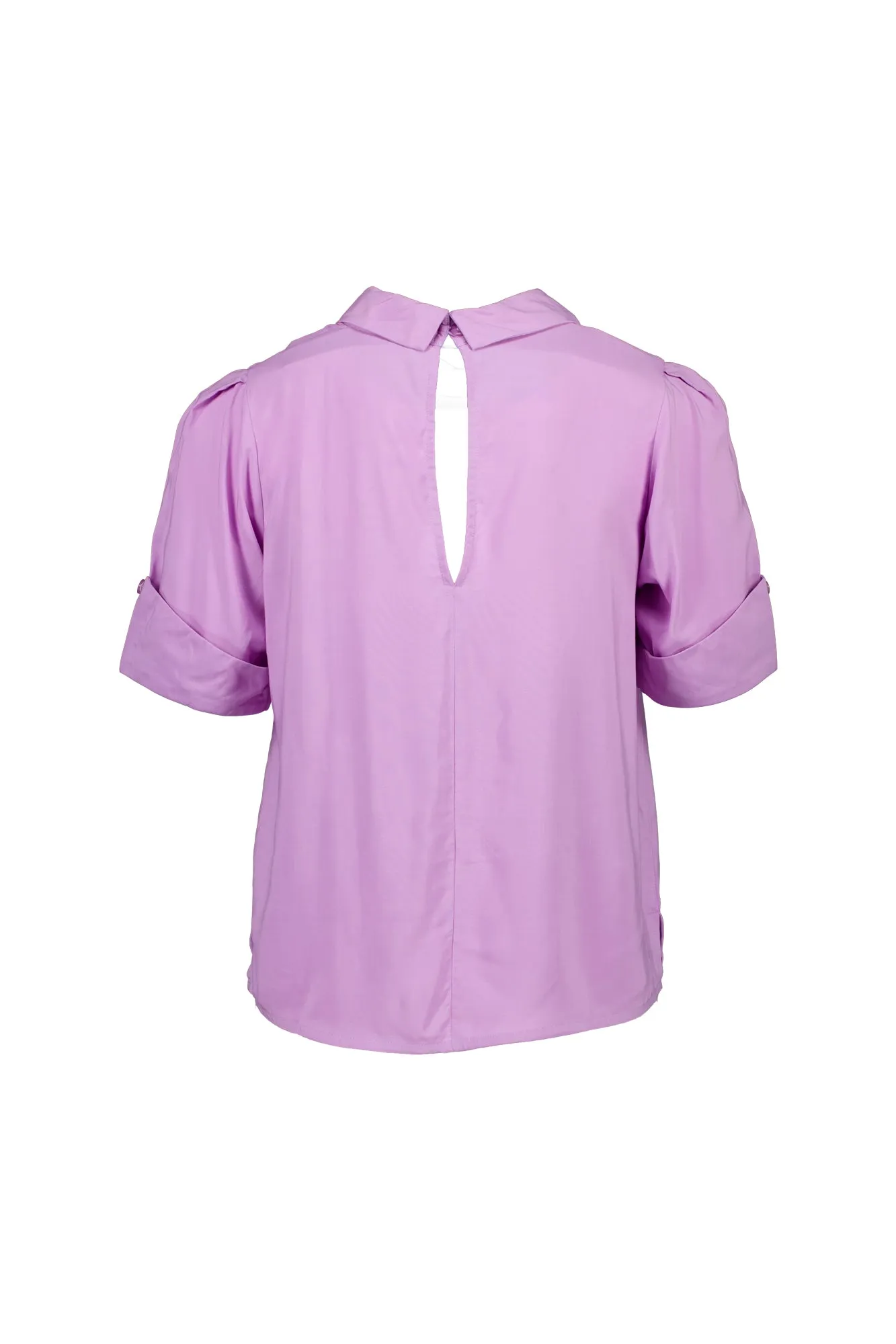 Wing Collar Top in Black