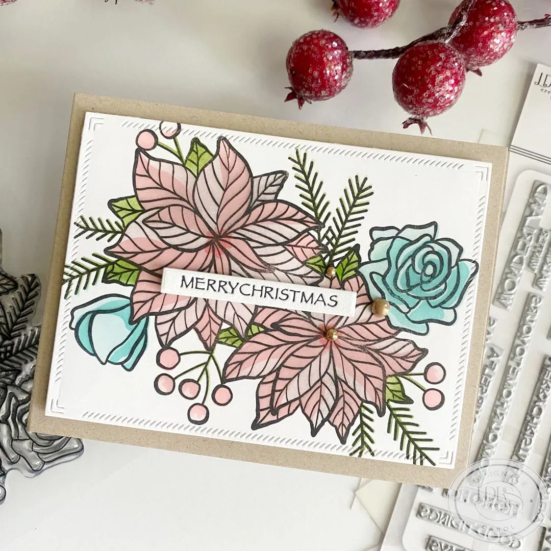 Winter Bouquet Stamps and Layering Stencils Bundle