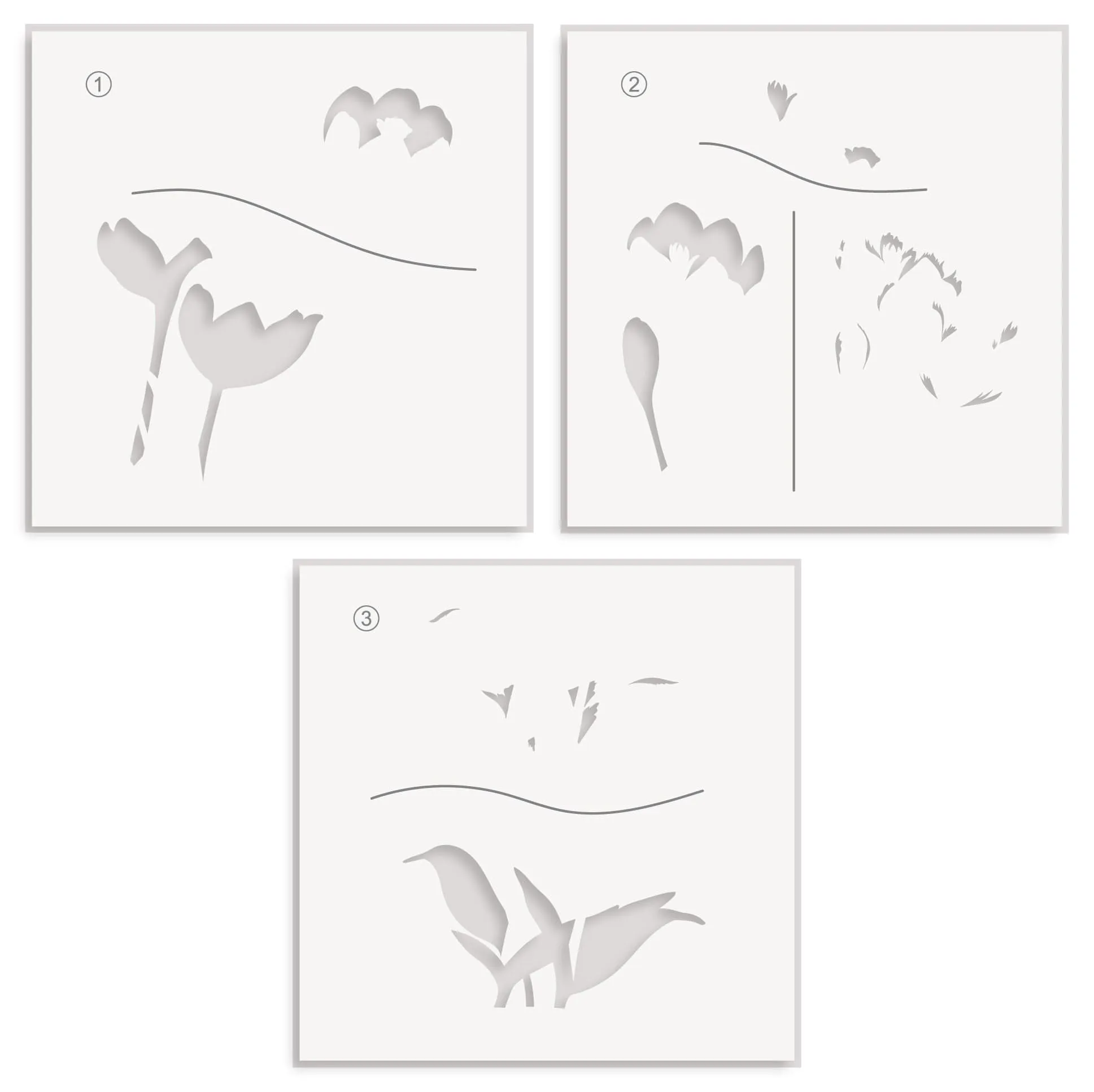 Winter Crocus Layering Stencil Set (3 in1)