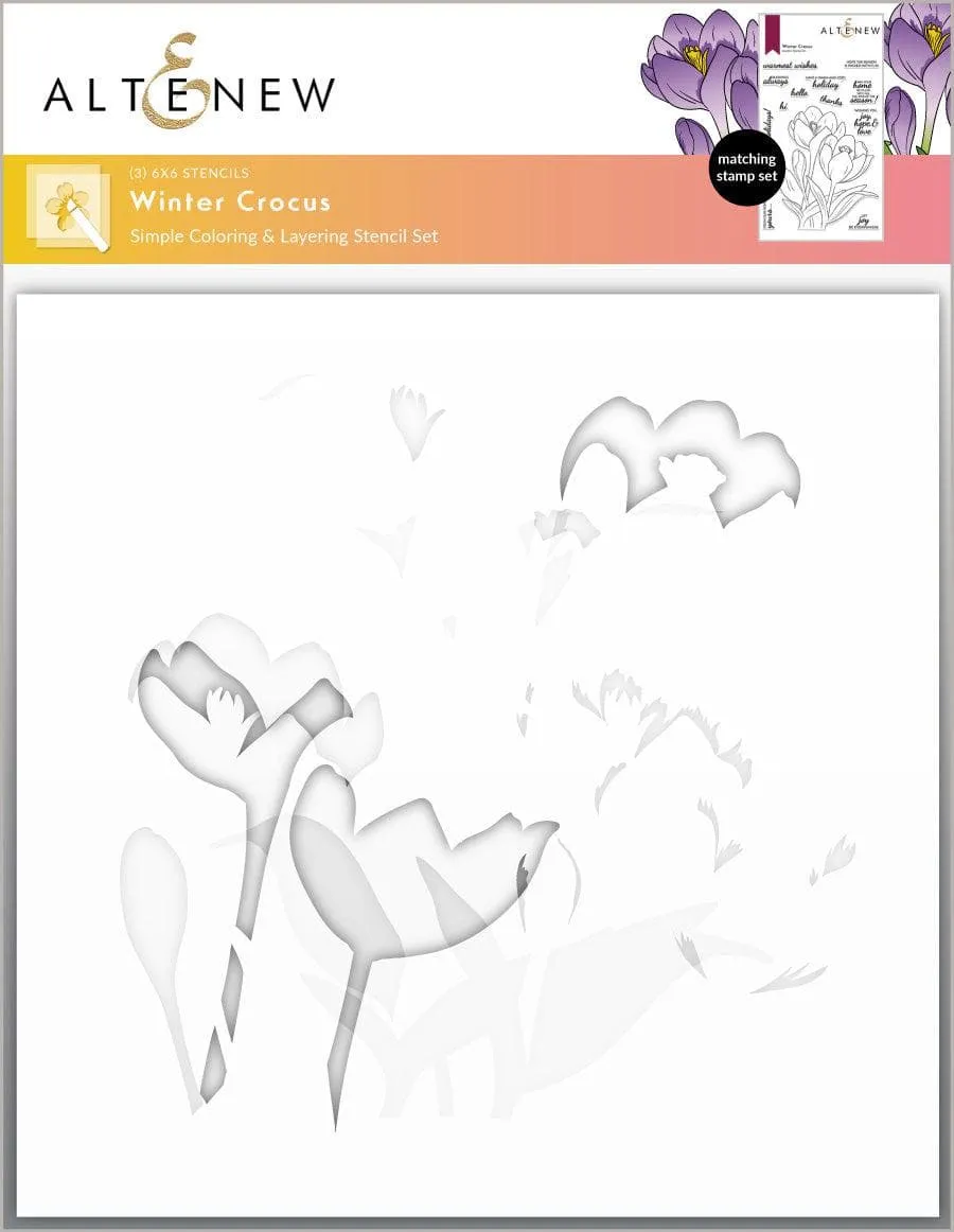 Winter Crocus Layering Stencil Set (3 in1)