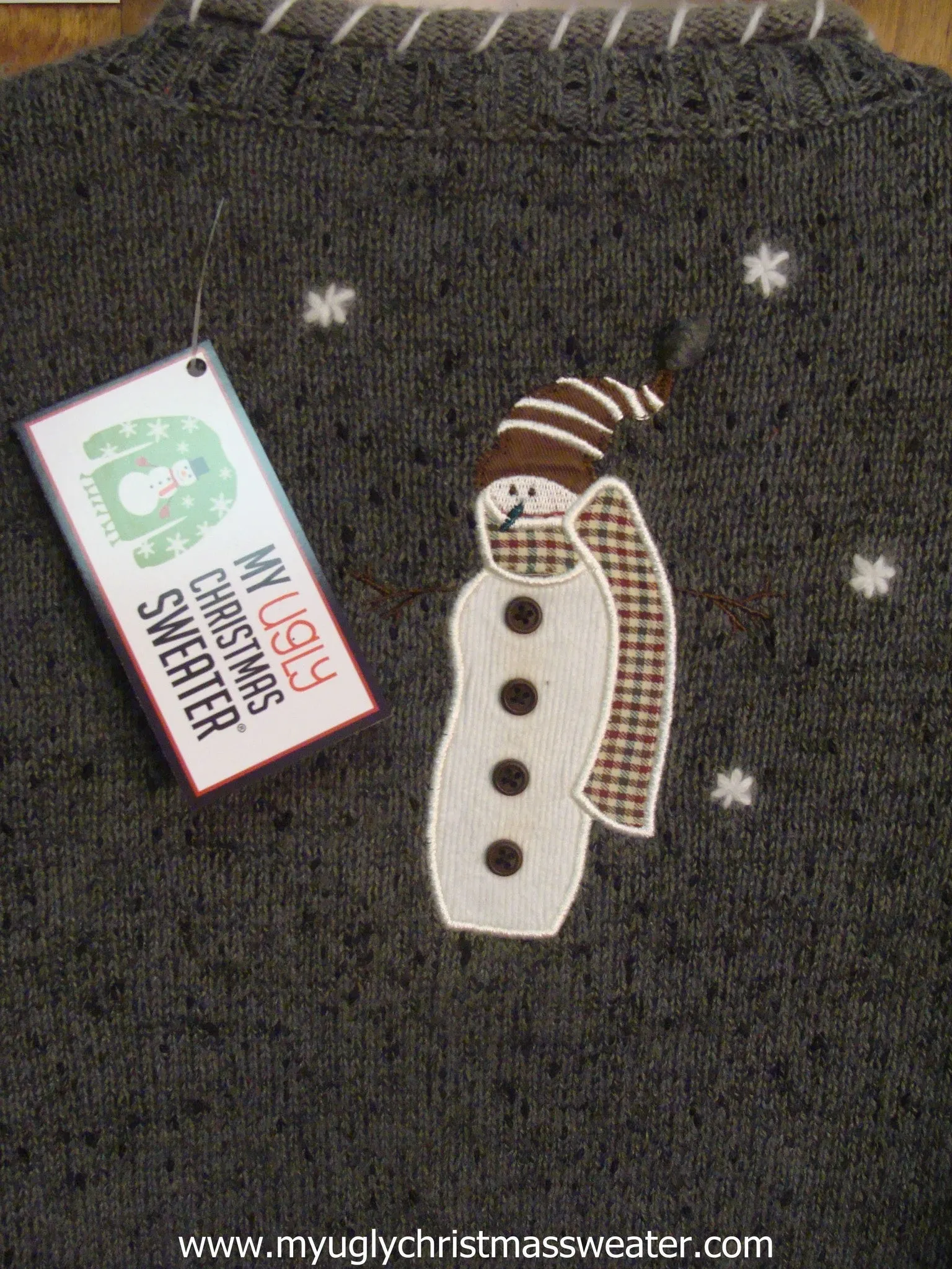 Winter Snowmen Funny Ugly Sweater with Naughty Hottie Guy