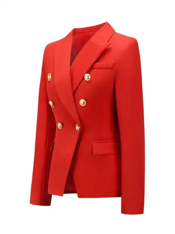 Women’s fashion short double-breasted blazer