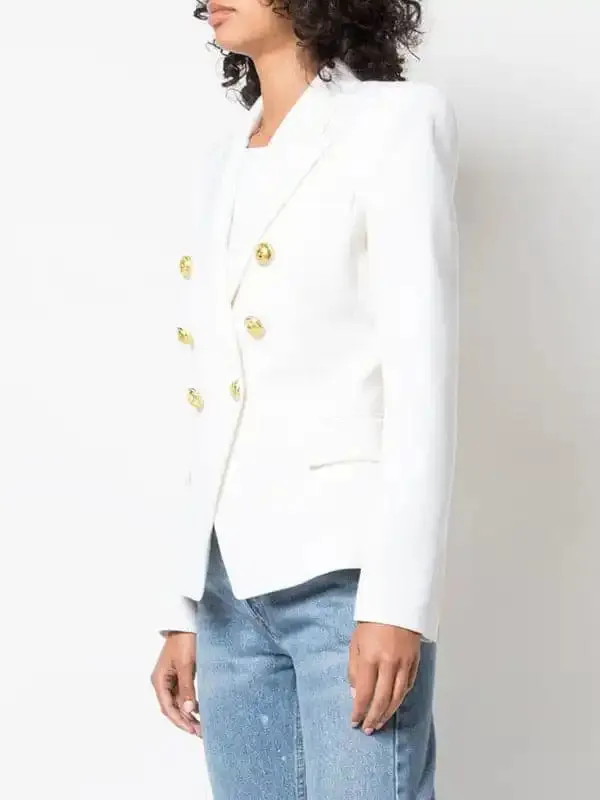 Women’s fashion short double-breasted blazer