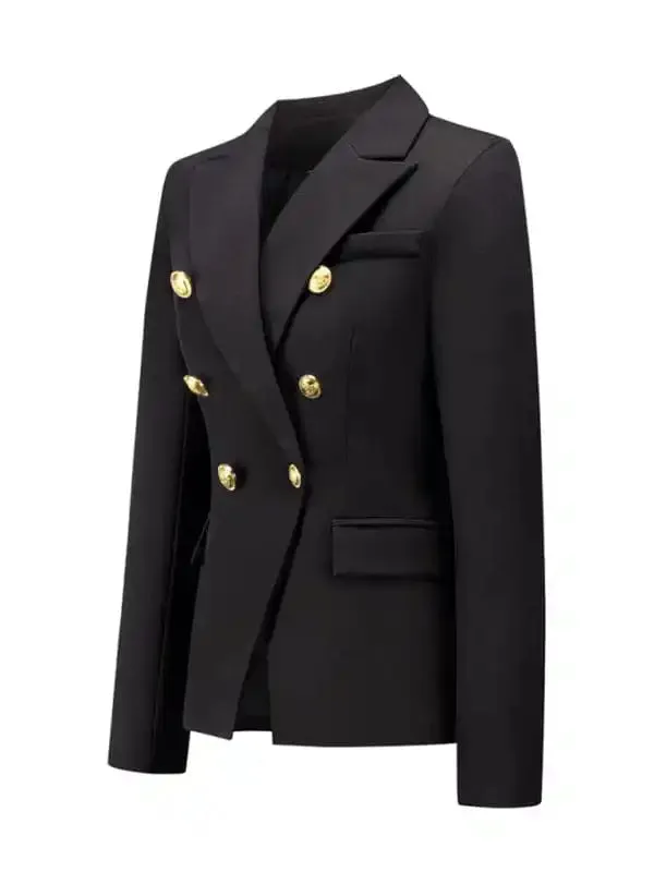 Women’s fashion short double-breasted blazer