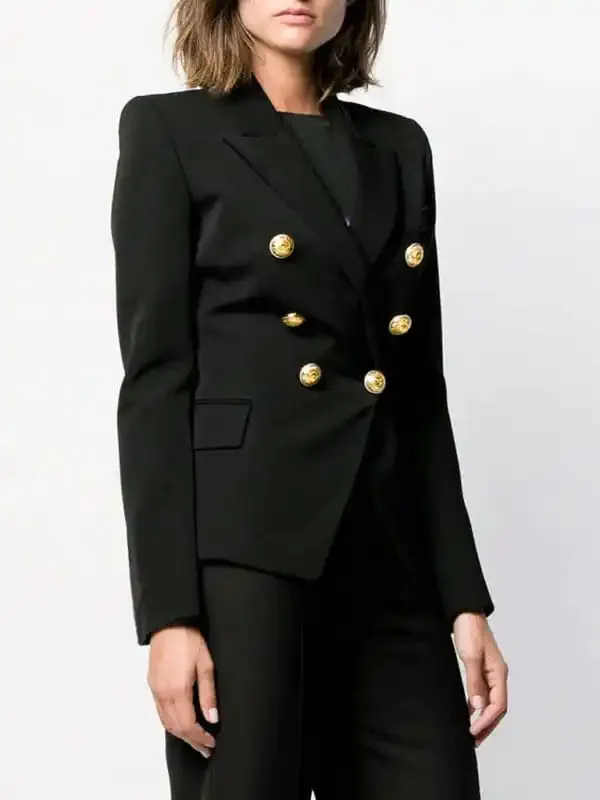 Women’s fashion short double-breasted blazer