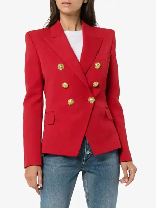 Women’s fashion short double-breasted blazer