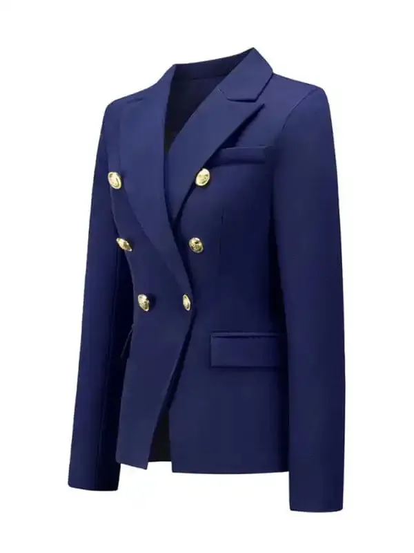 Women’s fashion short double-breasted blazer