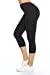 Women's High Rise Waist Fitted Cotton Capri Cropped Leggings Pants