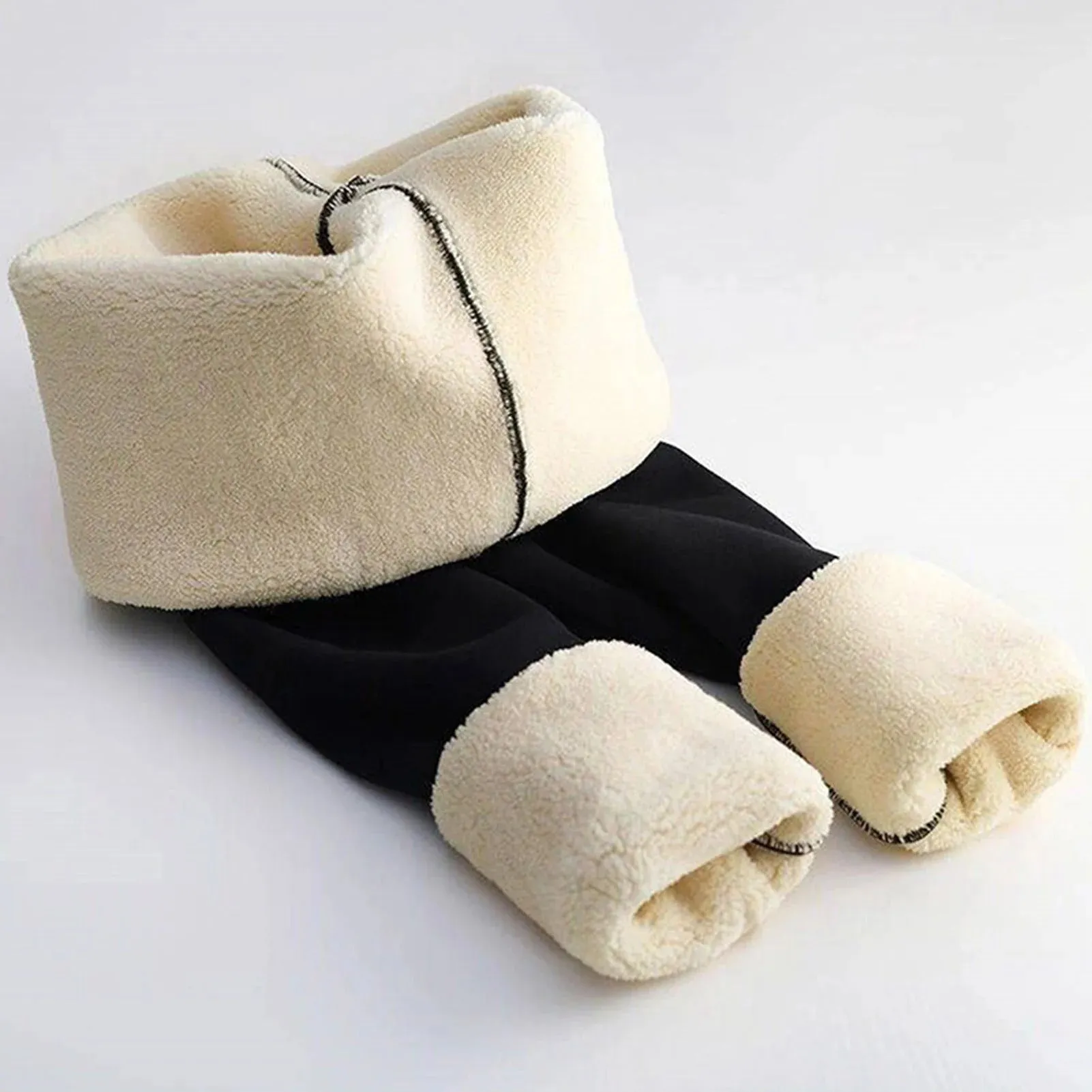 Women's High Waist Fleece Yoga Pants Thick Fluffy Inner Pants Soft Touch Material Tight Pants for Friends Family Lover Gift