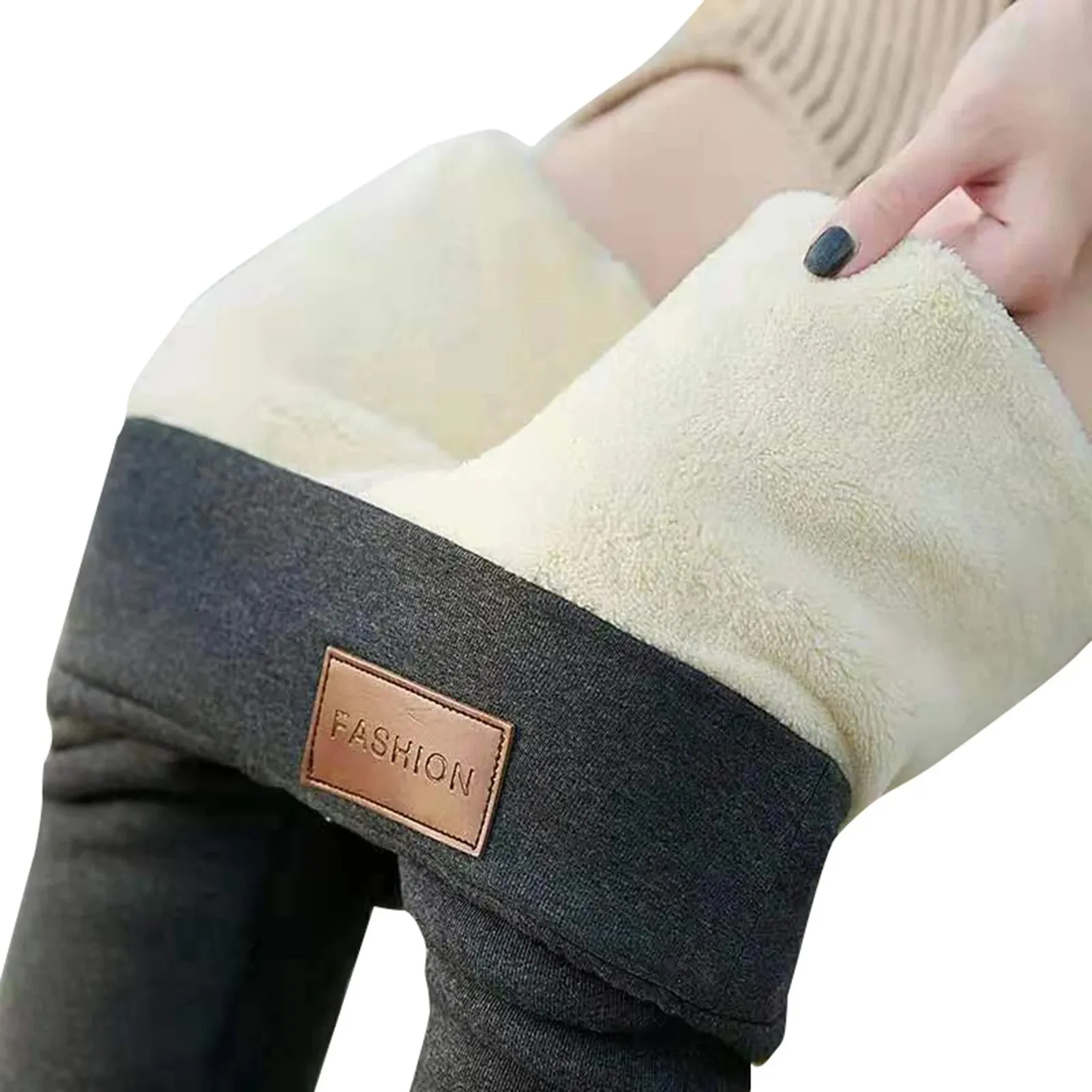 Women's High Waist Fleece Yoga Pants Thick Fluffy Inner Pants Soft Touch Material Tight Pants for Friends Family Lover Gift