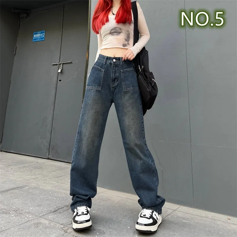 Women's High Waist Streetwear Denim