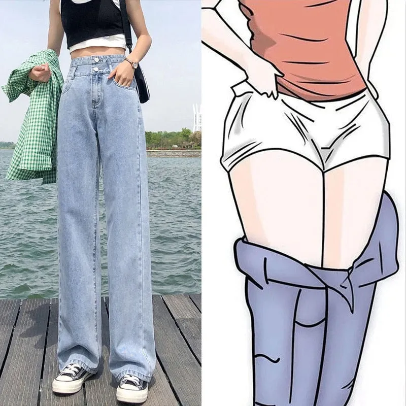 Women's High Waist Streetwear Denim
