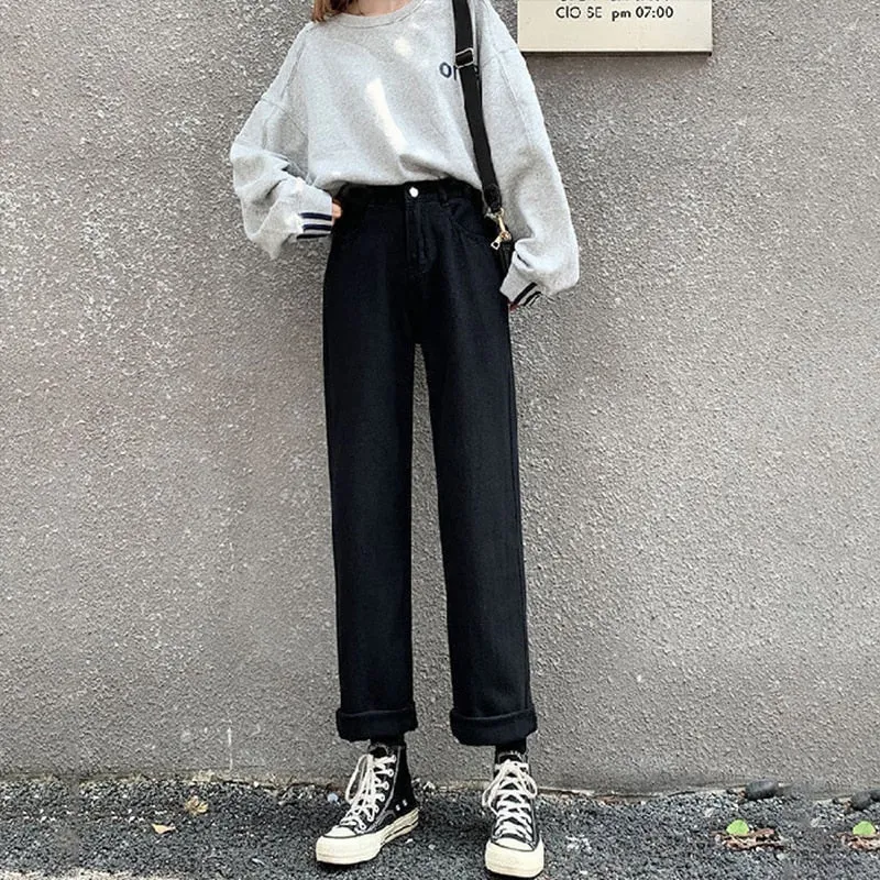 Women's High Waist Streetwear Denim