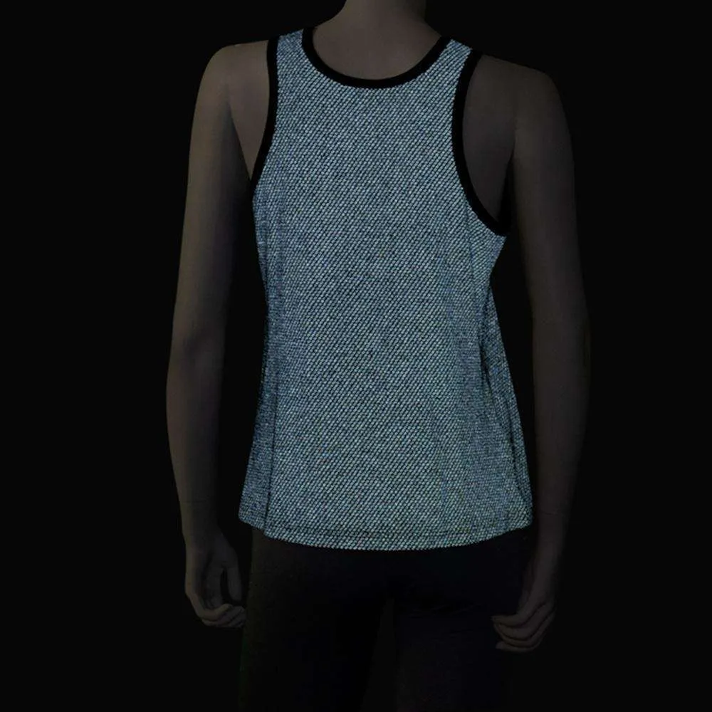 Women's Reflective Vigor Singlet in Black