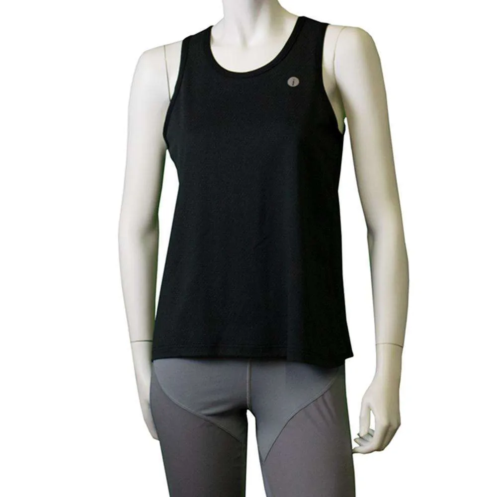 Women's Reflective Vigor Singlet in Black