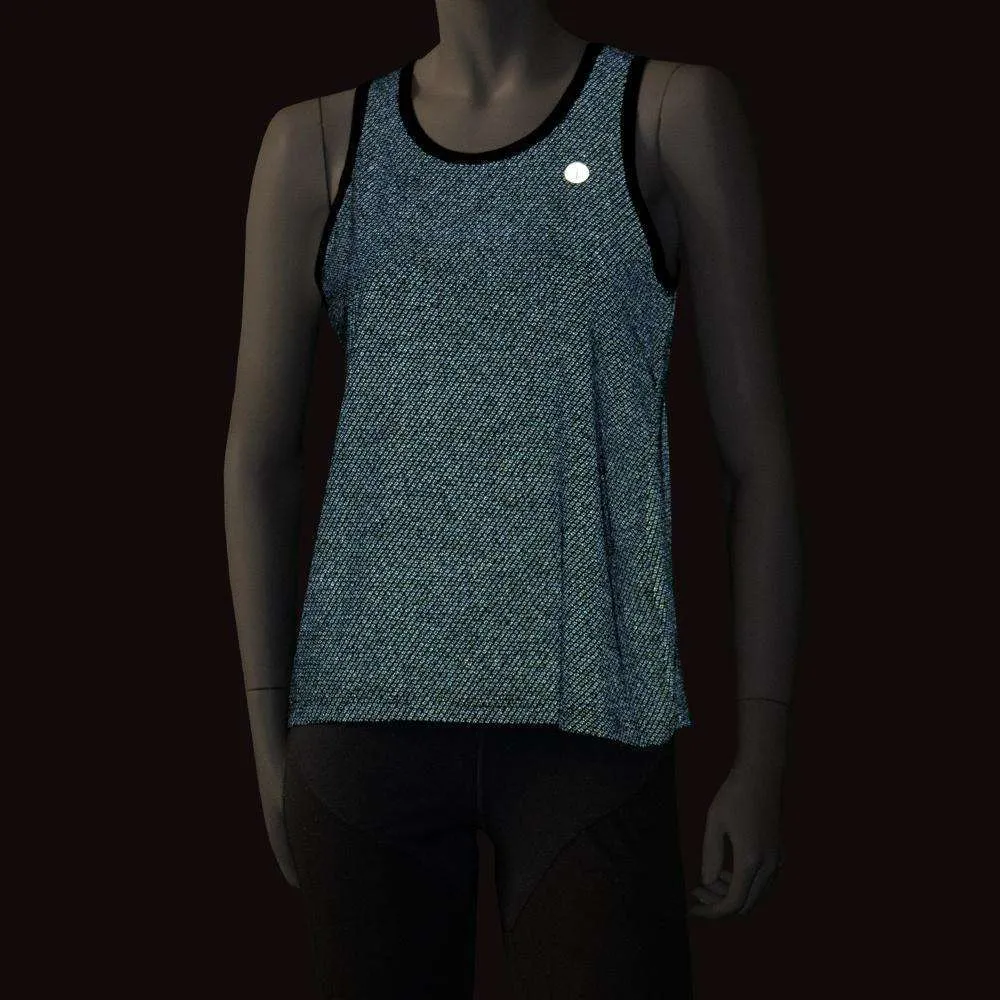 Women's Reflective Vigor Singlet in Black