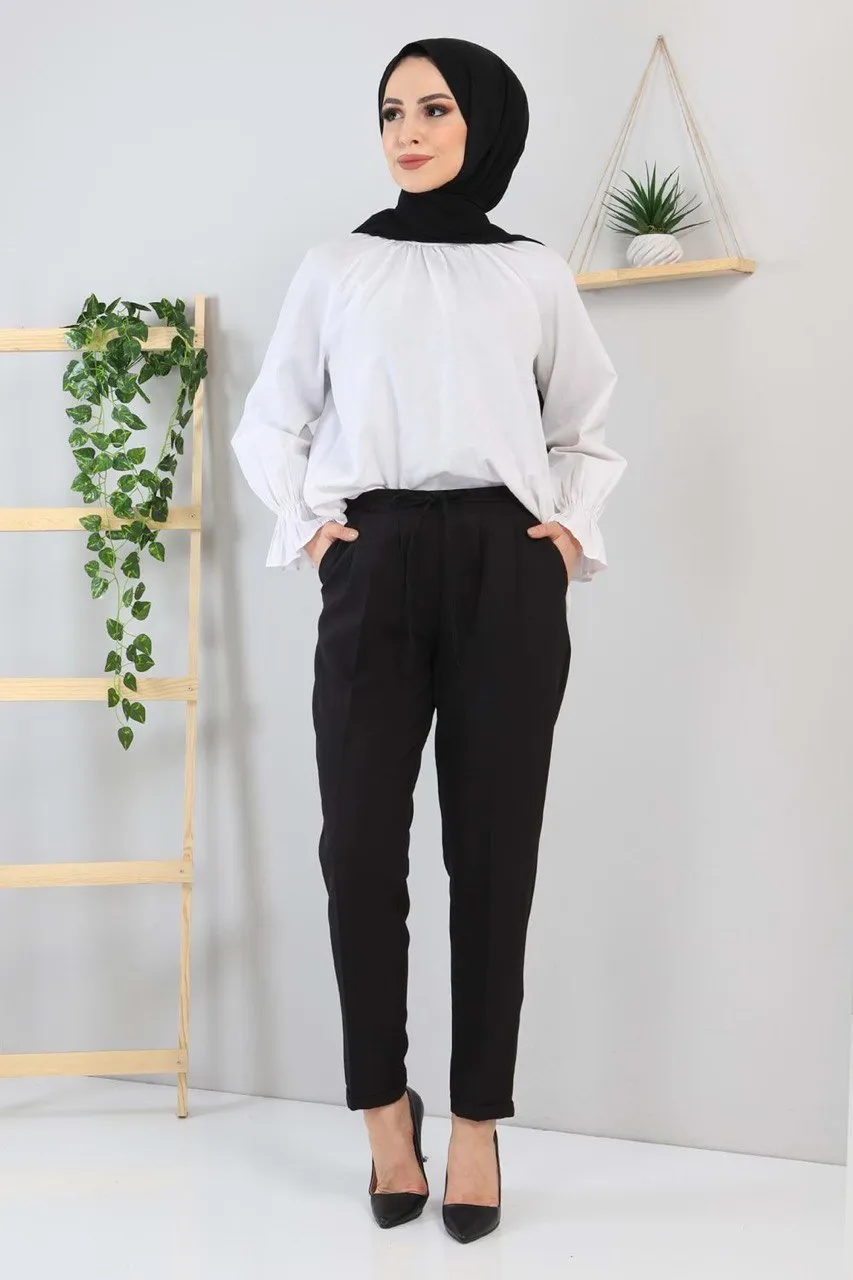 Women’s Regular Fit Solid Drawstring Pants – Casual Comfort